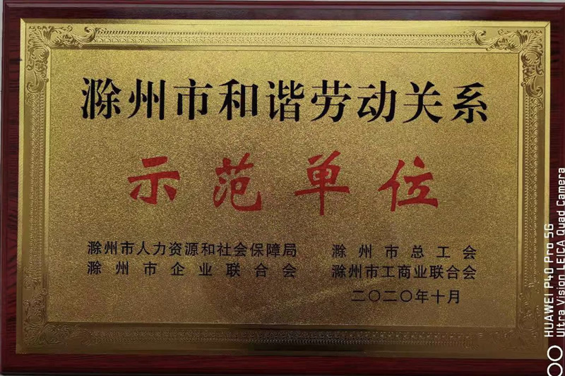 市和谐劳动关系示范单位
